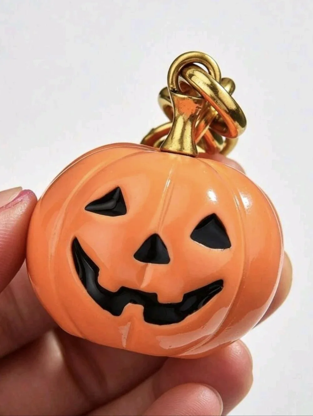 Jack-o'-Lantern Pumpkin Bag Charm/ Keychain NEW